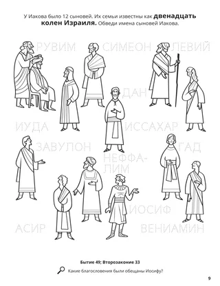 The Twelve Tribes of Israel coloring page