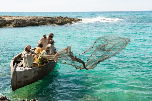 fishermen with net