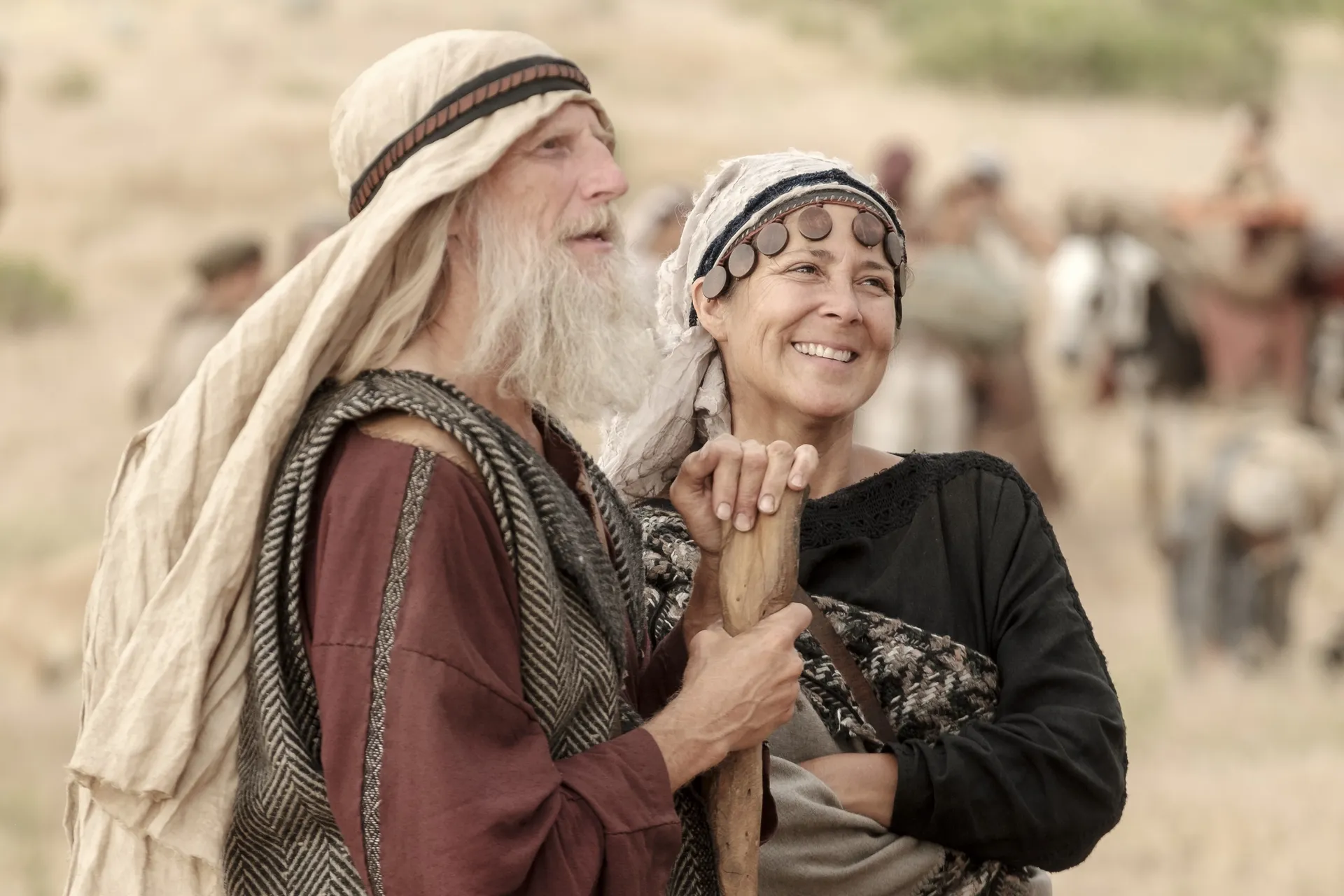 Ishmael and his wife talk in the wilderness.