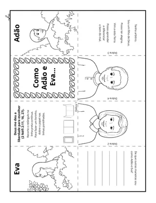 página de atividades: Assim como Adão e Eva, tenho arbítrio