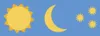 drawings, sun, moon, stars