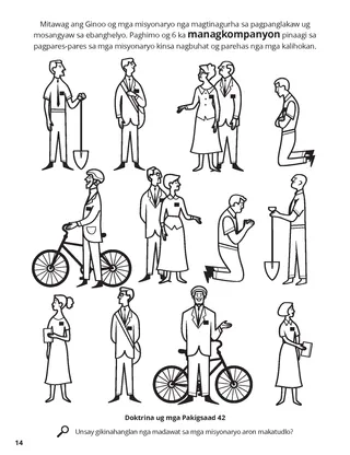 Missionaries Sent Two by Two coloring page