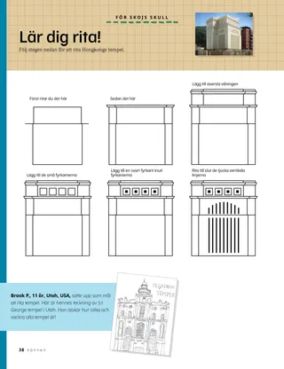 drawing instructions for temple