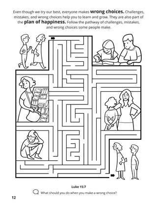 page 12 of the coloring book Gathering the Family of God