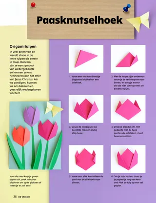 Pdf met activiteit om origamitulpen te maken