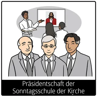 Symbol für Evangeliumsbegriff: Präsidentschaft der Sonntagsschule der Kirche