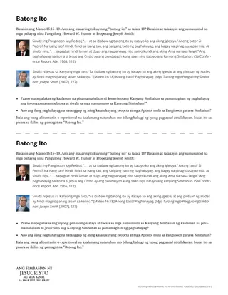 handout na Ang Batong Ito