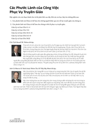 Các Phước Lành của Công Việc Phục Vụ Truyền Giáo