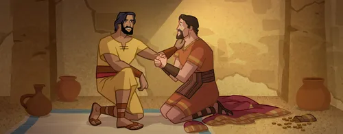 Simon asks Peter for forgiveness.