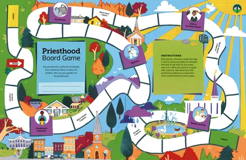 A board-game activity to learn about the priesthood