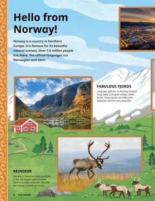 Page PDF 1, with photos and illustrations of Norway