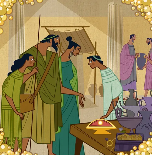 Jesus tells a parable about a pearl.