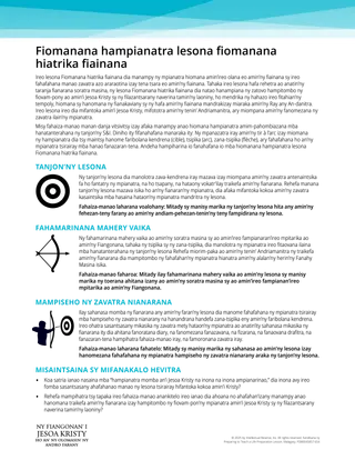 Fiomanana hampianatra Lesona fiomanana hiatrika fiainana