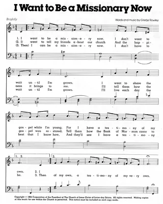 Music, I Want to Be a Missionary Now