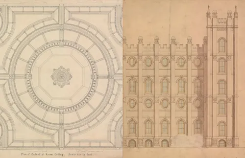 architectural drawings for original Salt Lake Temple