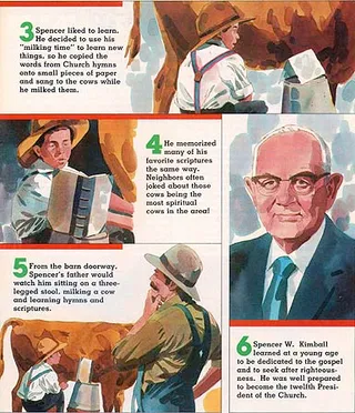 Spencer W. Kimball helped on the farm