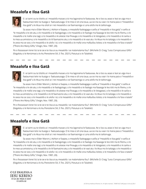 Pepa e tufatufa atu o Meaalofa e Iloagatā