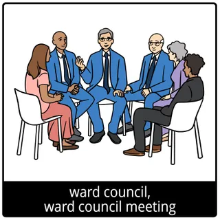 ward council, ward council meeting gospel symbol
