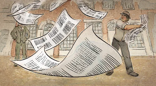 мушкарац баца папире