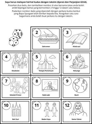 halaman aktiviti: Saya harus memperlakukan perkara kudus dengan hormat