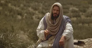 바위 위에 앉아서 가르치시는 구주