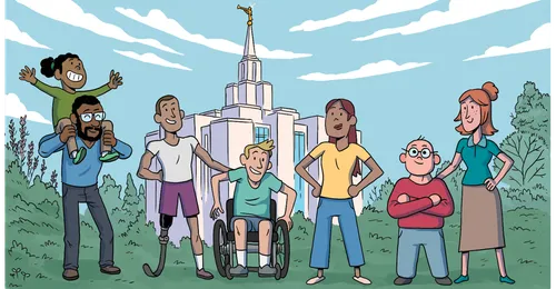 people in front of a temple