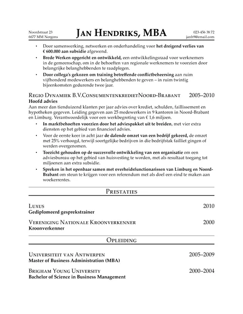 Cv Hendriks pagina 2
