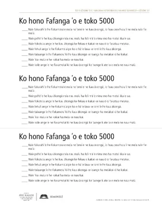 handout, The Feeding of the 5000