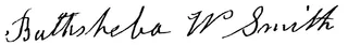 Bathsheba W. Smith’s signature