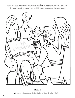 Adam’s Book of Remembrance coloring page