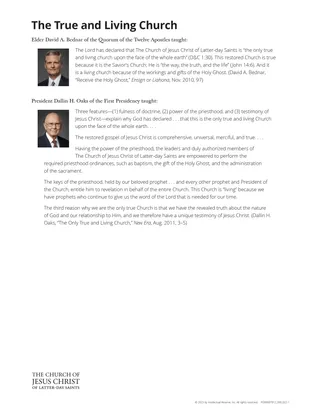 Doctrine and Covenants Seminary Teacher Manual (2025) Handout