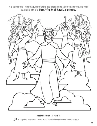 Jesus’s Second Coming coloring page