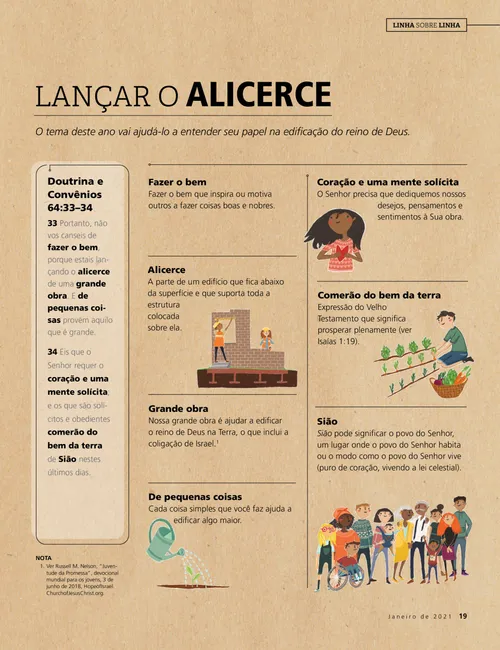Lançar o alicerce