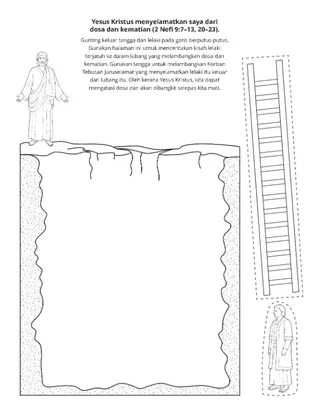halaman aktiviti: Yesus Kristus menyelamatkan kita dari dosa dan kematian