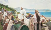 Jesus Christ teaches His disciples at the Sermon on the Mount