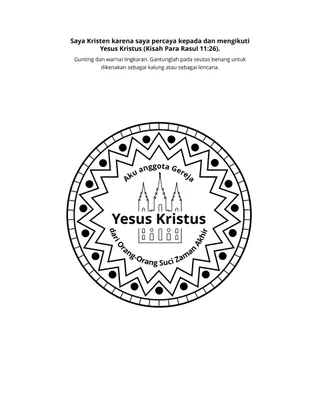 halaman kegiatan: saya seorang Kristen