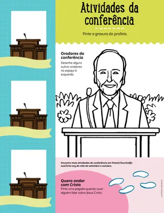 coloring page of President Nelson