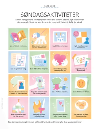 Aktivitetstavle med illustrasjoner