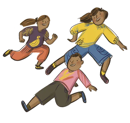 Children running