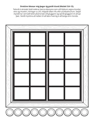 Verkefnasíða Barnafélagsins: Drottinn blessar mig þegar ég greiði tíund