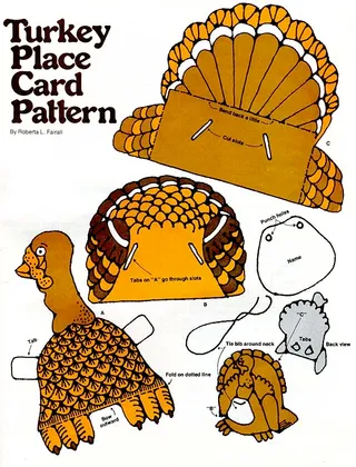Turkey Place Card Pattern