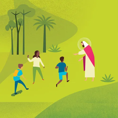 Jesus teaching people