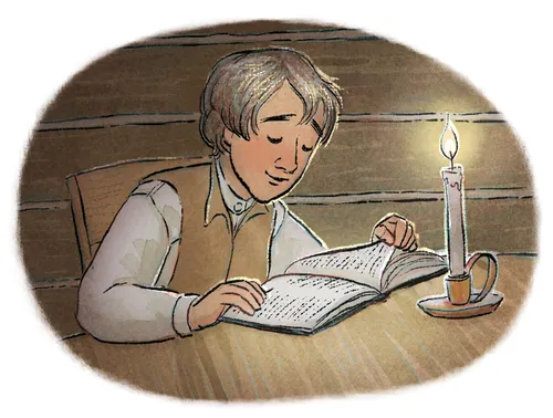 Joseph Smith reading the Bible
