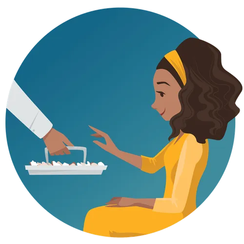 young woman partaking sacrament