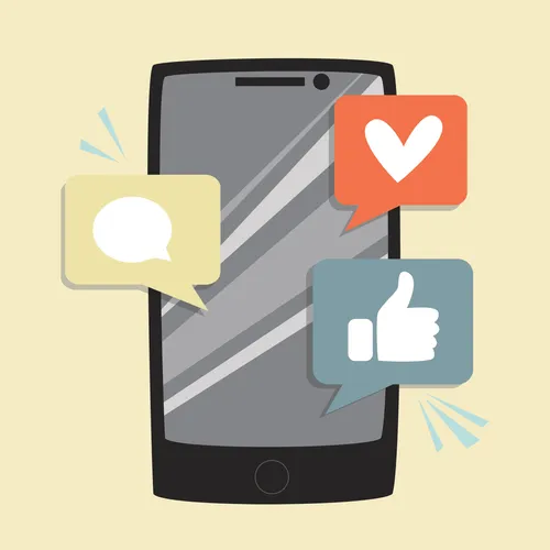 phone with social media