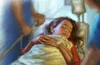 girl in hospital bed
