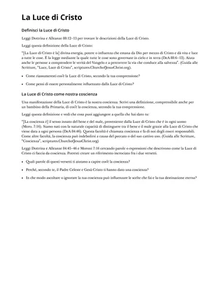 La Luce di Cristo
