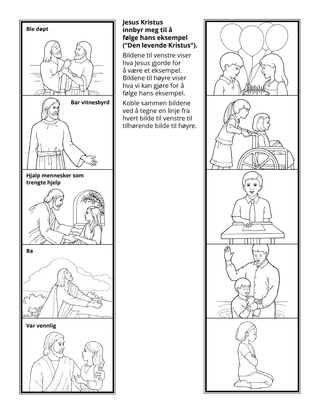 aktivitetsside: Jesus innbyr meg til å følge hans eksempel