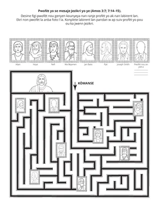 paj aktivite: Pwofèt yo se mesaje Jezikri.