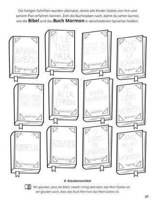 Eighth Article of Faith coloring page